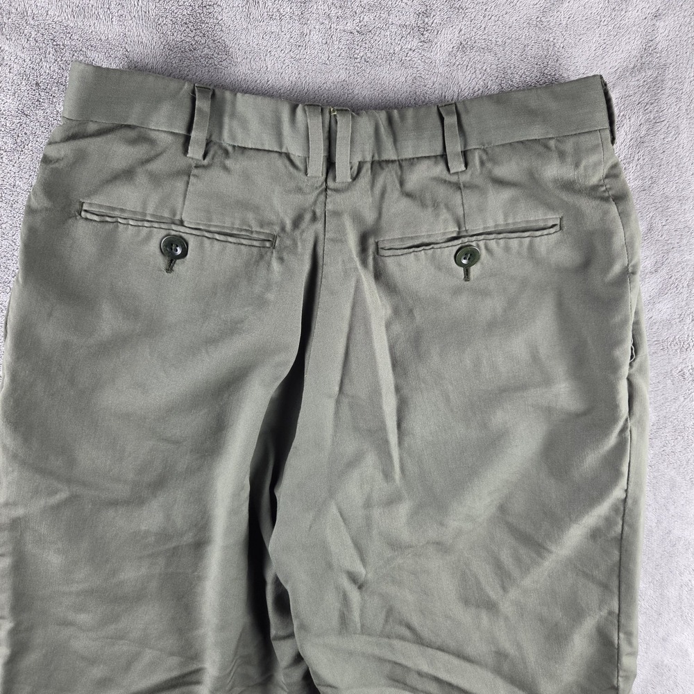Brioni Ortisei 100% Wool Super 140's Dress Pants Green Mens 29x29 Trousers - Picture 7 of 13